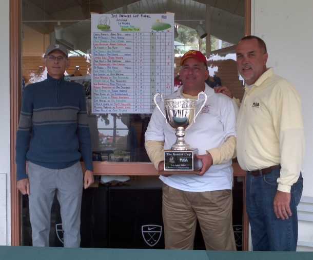 SCGA Director Craig Kessler, SBPLGC President Lew Murez and LA Country Golf Director Mike McMonegal